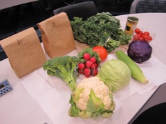 Vegetable for in class demonstration.